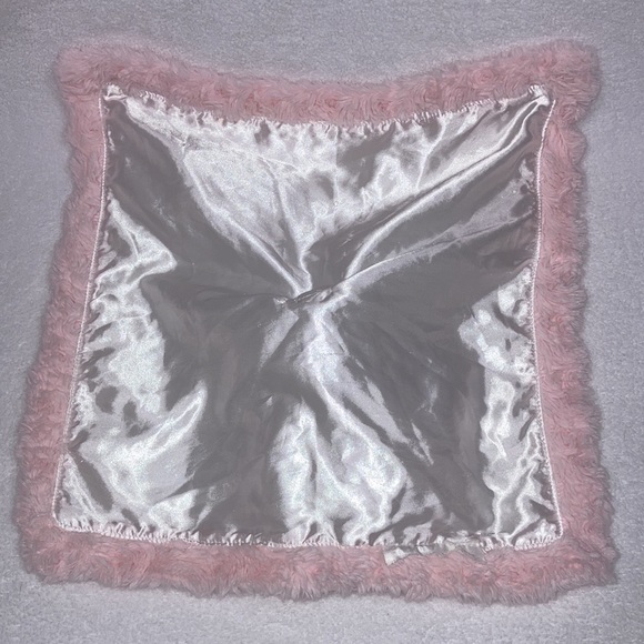 Baby Starters Bunny Rabbit White Pink Plush Trim Security Blanket Lovey - Picture 3 of 4